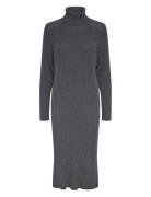 Yasmavi Knit Midi Rollneck Dress S. Noos Knelang Kjole Grey YAS