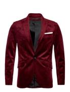 Velvet Blazer Suits & Blazers Blazers Single Breasted Blazers Burgundy...