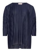 Wa-Scarlet Tops Blouses Long-sleeved Navy Wasabiconcept