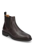 Slhjoseph Leather Chelsea Boot Noos Støvletter Chelsea Boot Brown Sele...