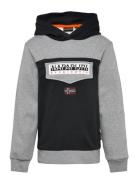 Burgee Hoodie Tops Sweat-shirts & Hoodies Hoodies Black Napapijri