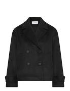 Renate Short Wool Blend Jacket Ulljakke Jakke Black Bubbleroom