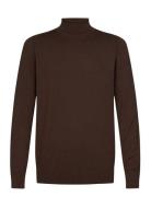 Inancona Roll Neck Tops Knitwear Turtlenecks Brown INDICODE