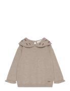 Pullover Knit Tops Knitwear Pullovers Brown Minymo