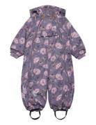 Snow Suit Aop Outerwear Coveralls Snow-ski Coveralls & Sets Purple Min...