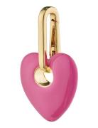 Charm Recycled Heart Pendant Halskjede Anheng Pink Pilgrim