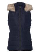 Heritage Down Tyra Vest With Fur Vests Padded Vests Navy Tommy Hilfige...