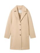 Long Coat Outerwear Coats Winter Coats Beige Tom Tailor