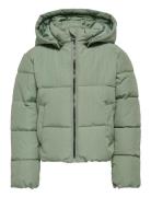 Kmgdolly Short Puffer Jacket Otw Fôret Jakke Green Kids Only