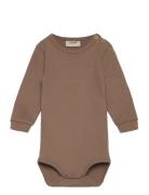 Nbmthoro Ls Slim Body Lil Bodies Long-sleeved Brown Lil'Atelier