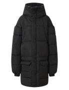 Long Puffer Jacket With Hood Ullfrakk Frakk Black SIXTH JUNE