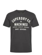 Machined Goods Workwear Tee Tops T-shirts Short-sleeved Black Superdry