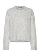 Knitted Sweater Tops Knitwear Jumpers Grey Gina Tricot