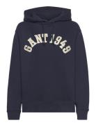 Gant 1949 Arch Hoodie Tops Sweat-shirts & Hoodies Hoodies Navy GANT