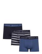 Stripe Trunk 3-Pack Boksershorts Navy GANT