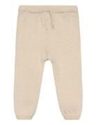 Merino Pants W. Hole Pattern Bottoms Sweatpants Beige Copenhagen Color...