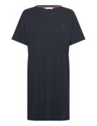 Ss Rib Jersey Nightdress Nattkjole Navy Tommy Hilfiger