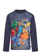 Lwtano 701 - T-Shirt L/S Tops T-shirts Long-sleeved T-shirts Navy LEGO...