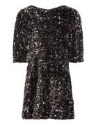 Tnmarlin Sequin S_S Dress Dresses & Skirts Dresses Partydresses Black ...