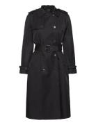 Belted Double-Breasted Trench Coat Trench Coat Kåpe Black Lauren Ralph...