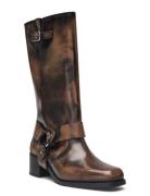 Rocky Brushed Brown Leather Boots Høye Støvletter Brown ALOHAS