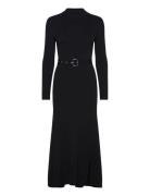 Lslv Buckle Belt Knit Dress Maxikjole Festkjole Black Karl Lagerfeld