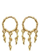 Mira Earring Øredobber Smykker Gold Maanesten