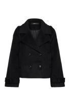 Wool Blend Trench Coat Ulljakke Jakke Black Gina Tricot