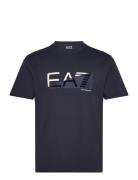 T-Shirt Tops T-shirts Short-sleeved Navy EA7