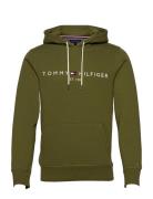 Tommy Logo Hoody Tops Sweat-shirts & Hoodies Hoodies Green Tommy Hilfi...