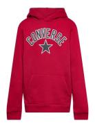 Converse Arch Fleece Pullover Tops Sweat-shirts & Hoodies Hoodies Red ...