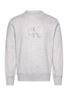 Chenille Monologo Crew Neck Tops Sweat-shirts & Hoodies Sweat-shirts G...