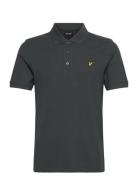 Plain Polo Shirt Tops Polos Short-sleeved Green Lyle & Scott