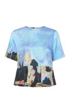 Solus Tops Blouses Short-sleeved Blue Munthe