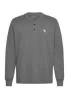 Anf Mens Knits Tops T-shirts Long-sleeved Grey Abercrombie & Fitch