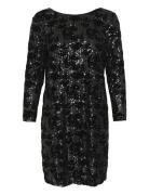 Kagritt Sequin Dress Kort Kjole Black Kaffe