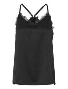 Pcanovi Satin Nightwear Set Topp Black Pieces