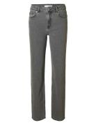 Slfalice Mw Straight Eloise Grey Jeans Bottoms Jeans Straight-regular ...