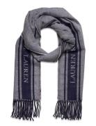 Two-T Logo Jacquard Scarf Accessories Scarves Winter Scarves Navy Laur...