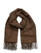 Belting-Motif Jacquard Wrap Scarf Accessories Scarves Winter Scarves B...