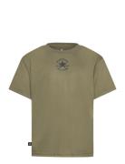 Kt-S/S Knit Top Sport T-shirts Short-sleeved Khaki Green Converse