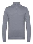 Hco. Guys Sweaters Tops Knitwear Half Zip Jumpers Grey Hollister