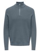 Onsphil Reg 12 Cotton Half Zip Knit Noos Tops Knitwear Half Zip Jumper...