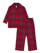 Pyjama Flannel Y D Check Mini Pyjamas Sett Red Lindex