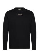 Halo Graphic L/S T-Shirt 01 Tops T-shirts Long-sleeved Black HALO