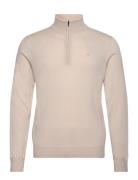 Kiyan Light Merino Quarter Zip Tops Knitwear Half Zip Jumpers Beige J....