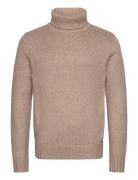 Brushed Roll Neck Jumper Tops Knitwear Round Necks Beige Superdry