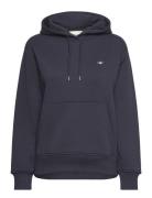 Shield Hoodie Tops Sweat-shirts & Hoodies Hoodies Navy GANT