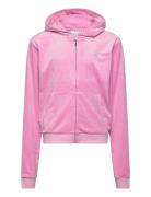 Diamante Zip Through Hoodie Tops Sweat-shirts & Hoodies Hoodies Pink J...