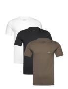 Tshirtrn 3P Classic Tops T-shirts Short-sleeved Black BOSS